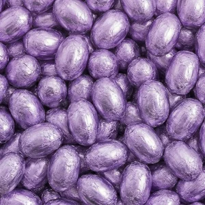 Huevitos lila de chocolate con leche y Avellanas Premium / 10 uds.